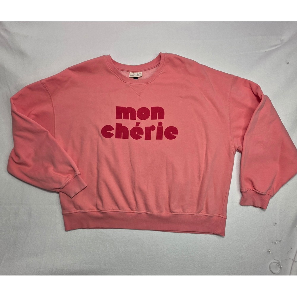 Universal Thread Mon Cherie Pink Graphic Sweatshirt XXL Crewneck Pullover